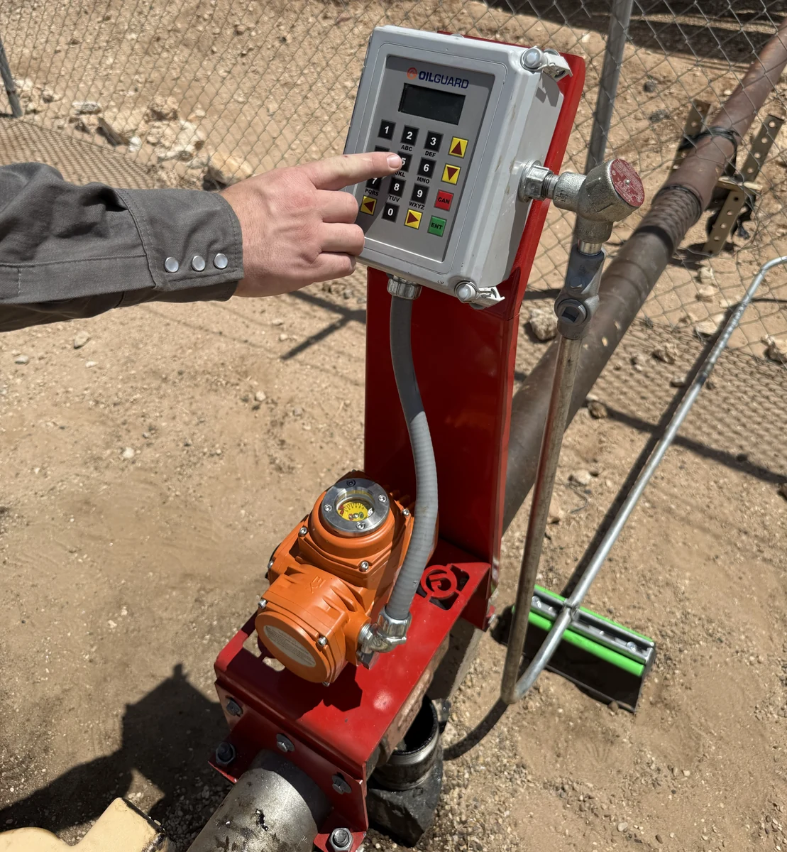OilGuard controlled access equipment fitted to an existing load line